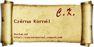 Czérna Kornél névjegykártya