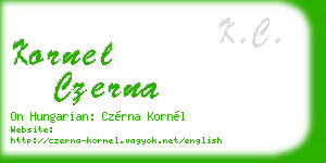 kornel czerna business card